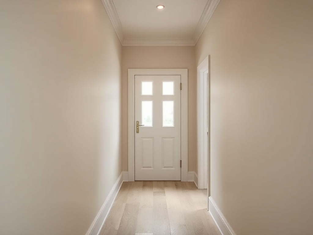 Completed hallway re-plaster by Sheffield Plaster & Render Co